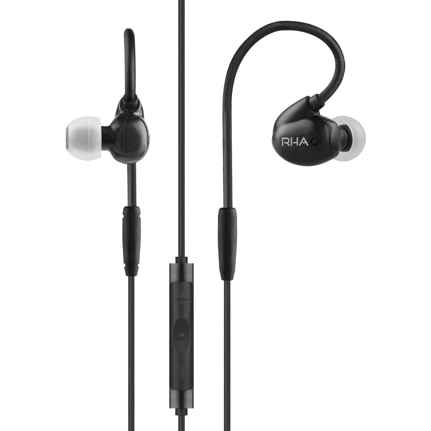 RHA T20i Noise Isolating In-Ear Headphones with Remote & Microphone - Black