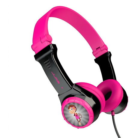 JLab JBuddies Folding Headphones for Kids, Kid Safe with Volume Limiter, Noise Isolation - Pink - Grade A