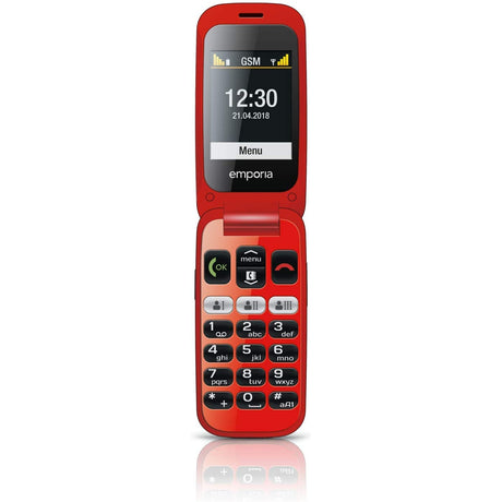 Emporia One Flip Phone 2G 2.4" - Black/Red - Refurbished Excellent