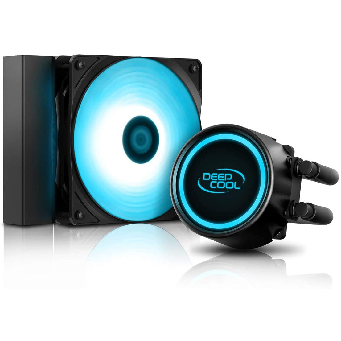 Deepcoo Gammaxx L120T Blue AIO Liquid Cooler, Blue LED on Waterblock and Fan, Anti-Leak Tech Inside, AM4 Compatible