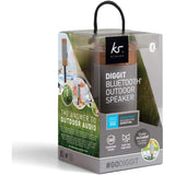 KitSound Diggit Outdoor Bluetooth Garden Speaker. Silver/Wood - Refurbished Excellent