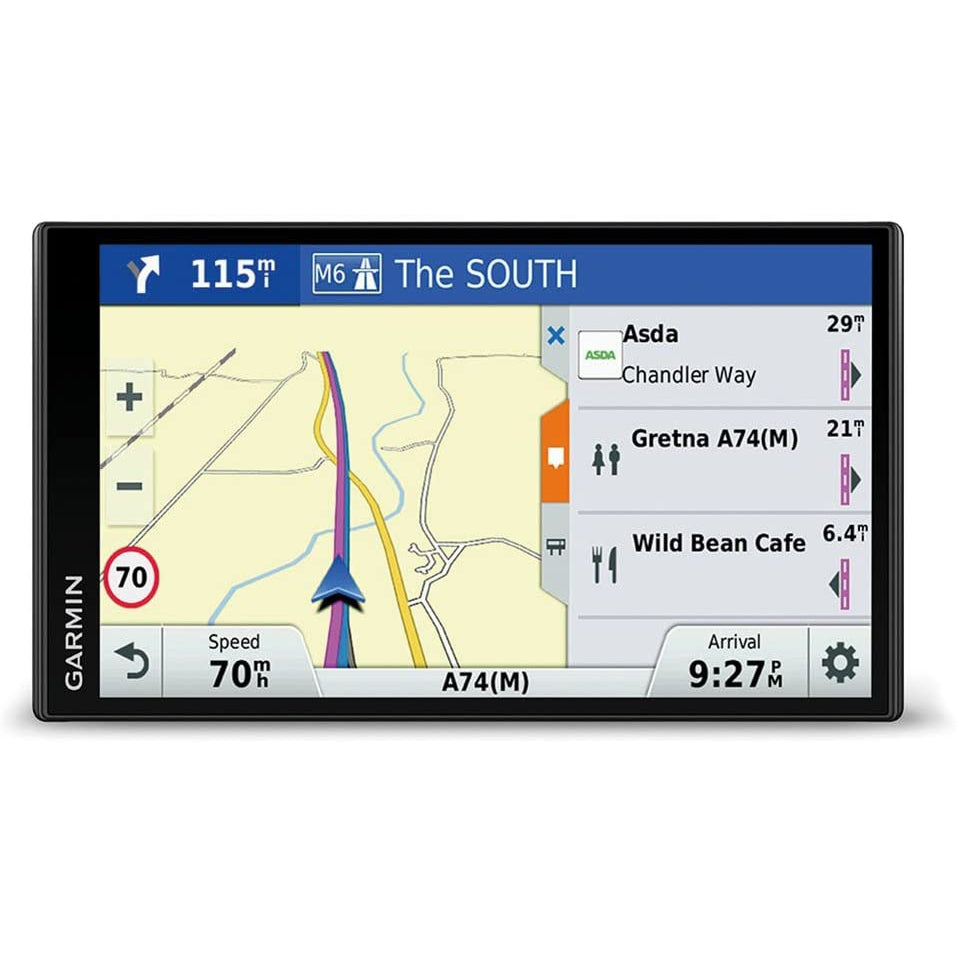 Garmin DriveSmart 61LMT-D 6.95 Inch Sat Nav with Lifetime Map Updates for UK, Ireland and Full Europe, Digital Traffic and Built-In Wi-Fi, Black
