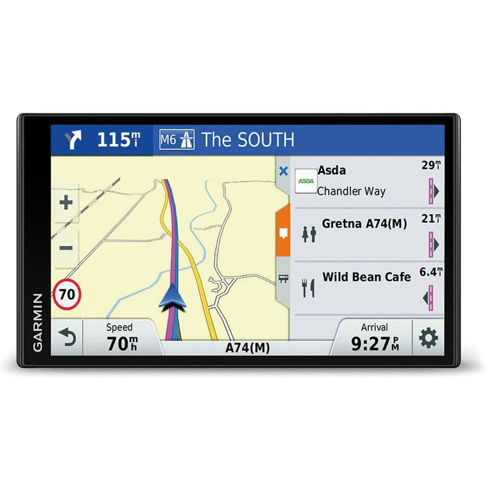 Garmin DriveSmart 61LMT-D 6.95 Inch Sat Nav with Lifetime Map Updates for UK, Ireland and Full Europe, Digital Traffic and Built-In Wi-Fi, Black