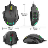 Redragon M908 IMPACT RGB LED MMO Mouse Laser Wired Gaming Mouse with 12,400DPI, High Precision, 18 Programmable Mouse Buttons