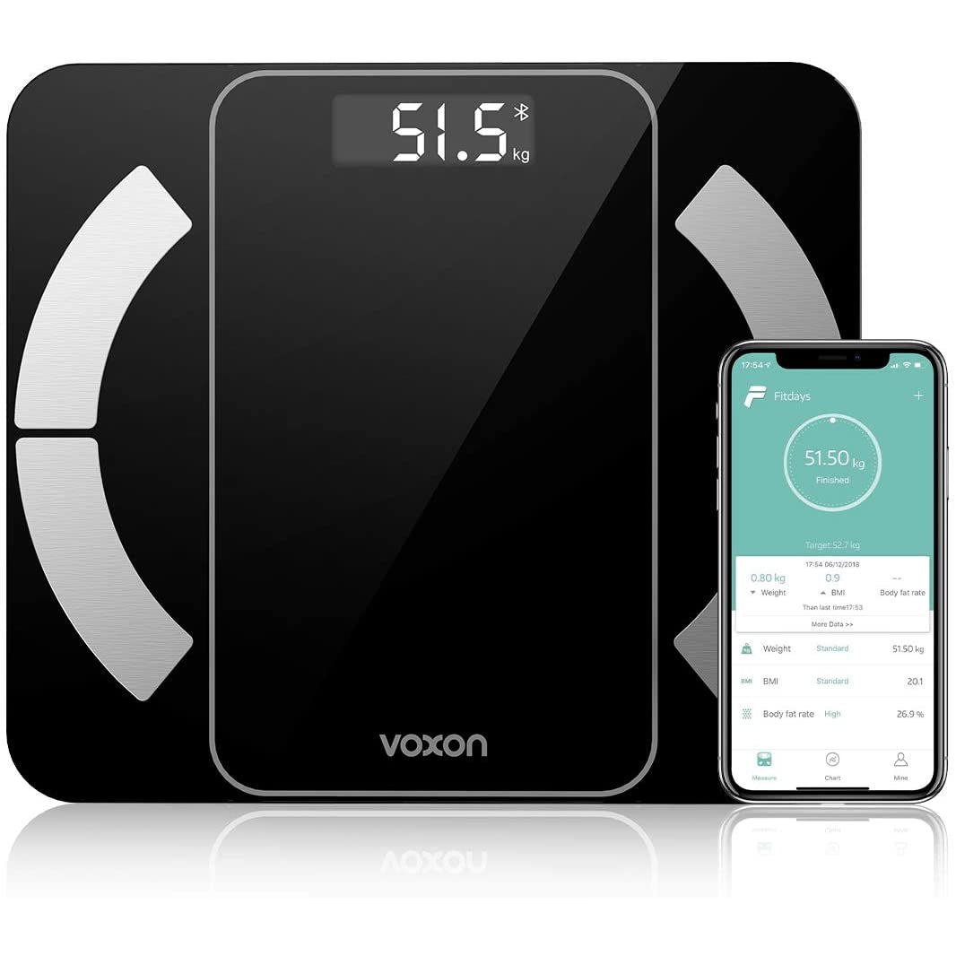 Voxon Digital Body Weighing Bathroom Scale - Black