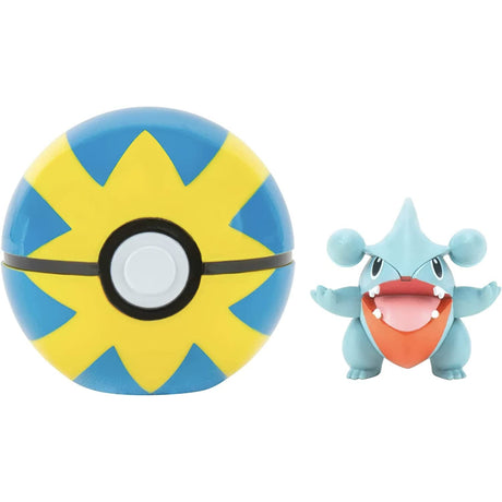 Pokemon Clip 'N' Go Kaumalat & Flottball, Official Pokéball with Movable 5 cm Figure