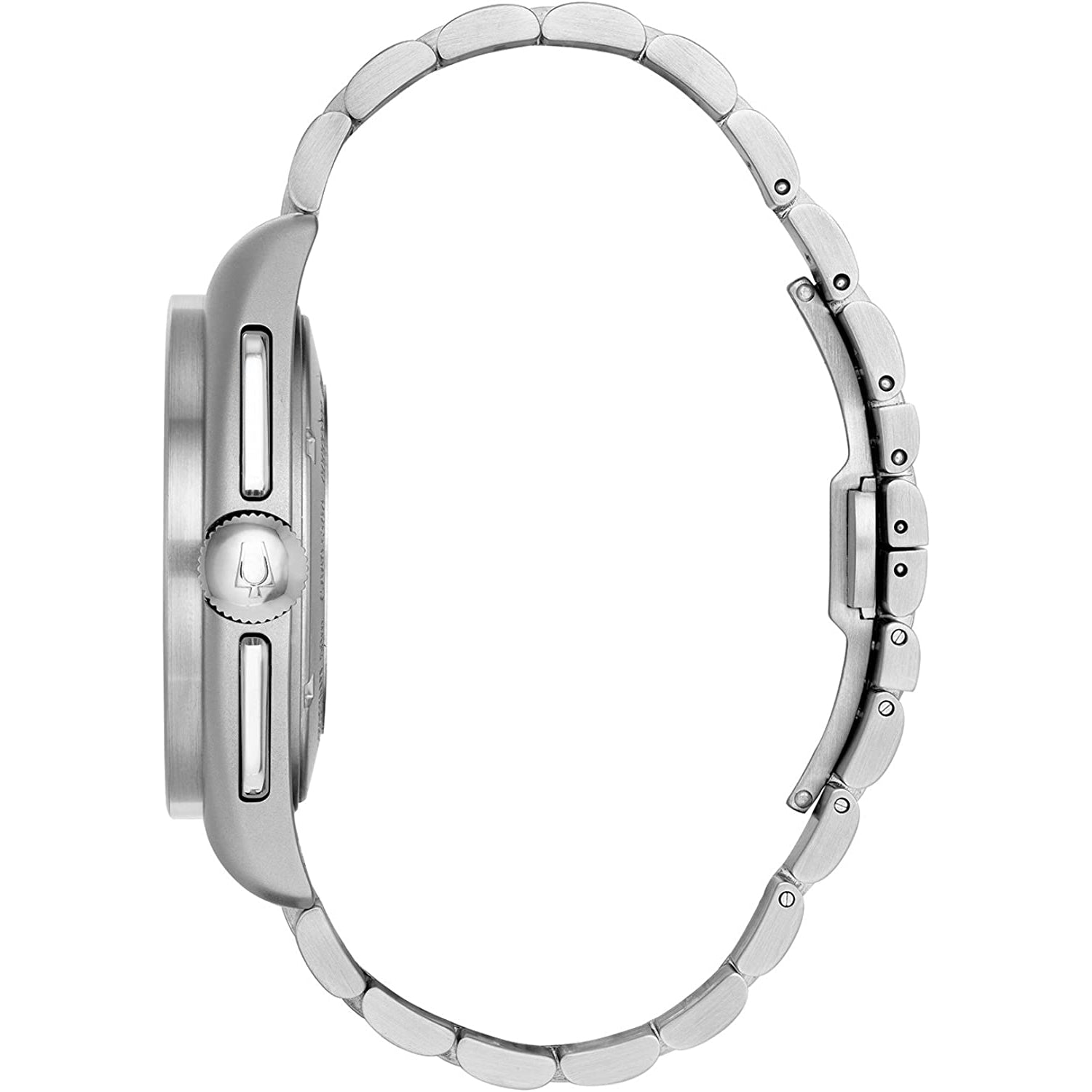 Bulova Men's Designer Chronograph Lunar Watch Stainless With Steel Bracelet 96B258