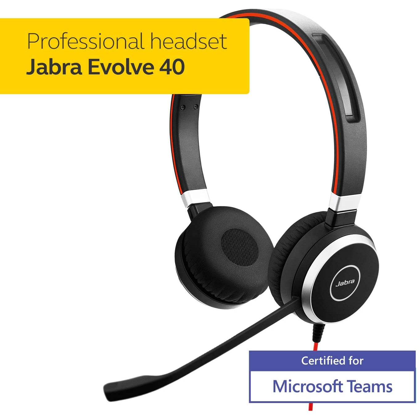 Jabra Evolve 40 MS Stereo Headset - Pristine