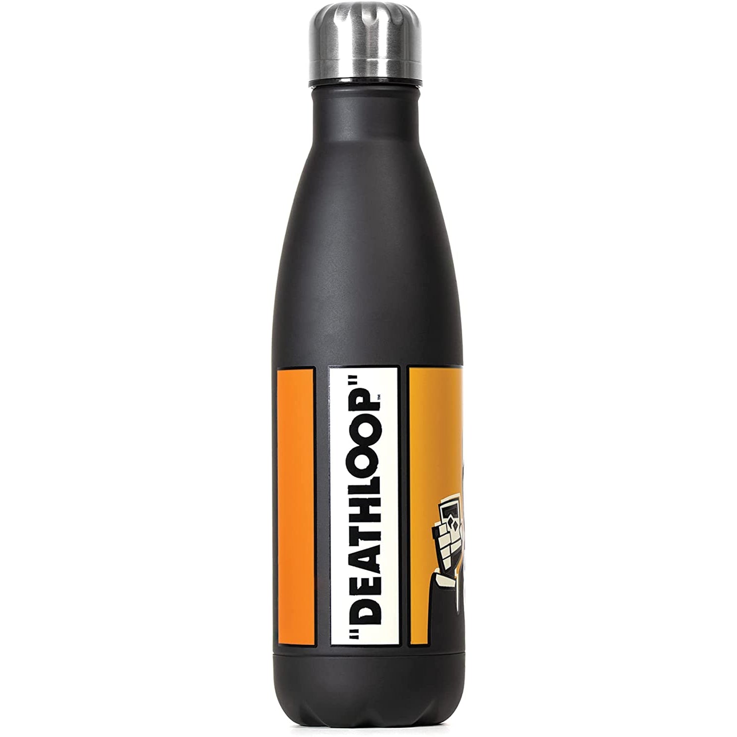 Numskull Official Deathloop Metal Water Bottle - Black / Orange