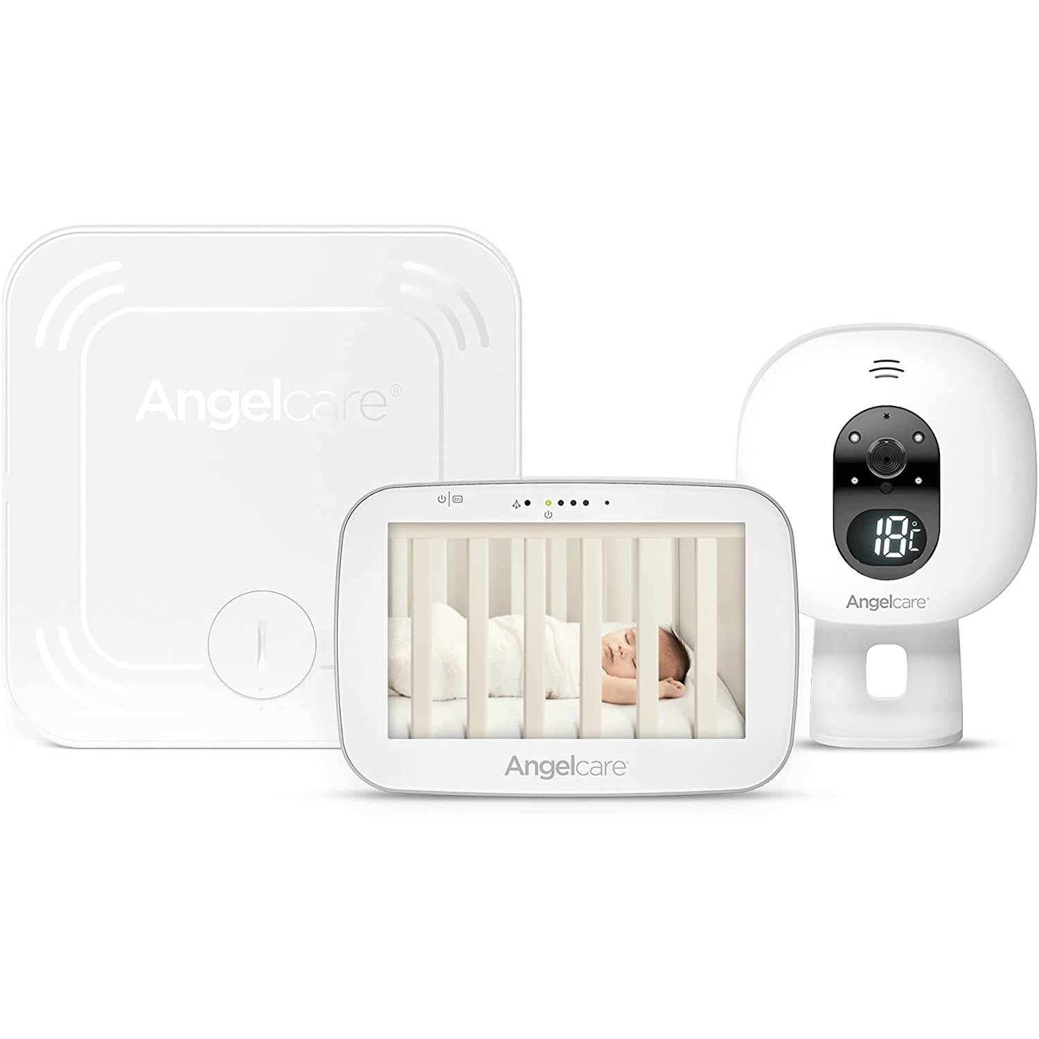 Angelcare AC527 Baby Movement, Sound and Video Monitor - White