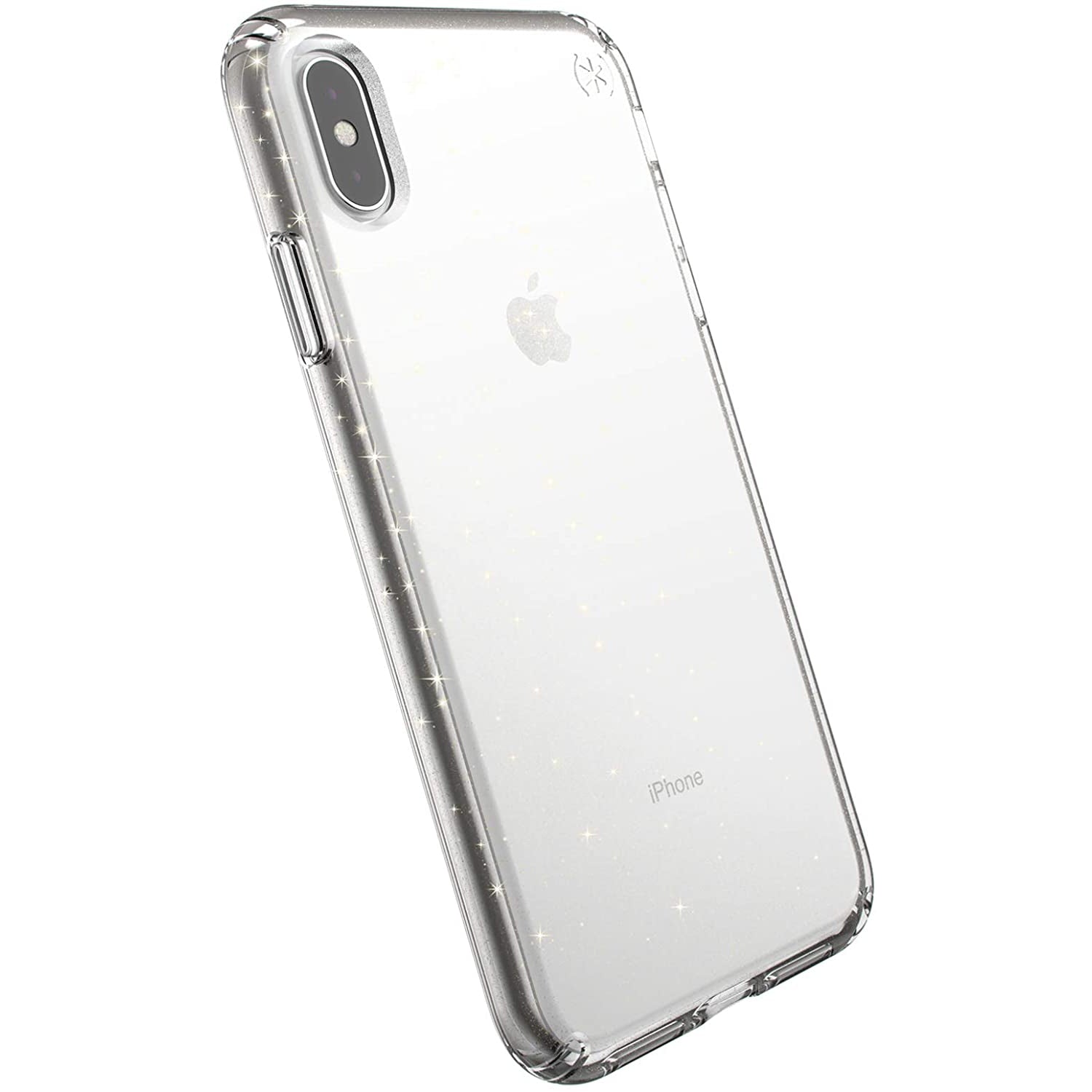 Speck Presidio Clear & Glitter Case for iPhone XS Max - Clear/Gold Glitter