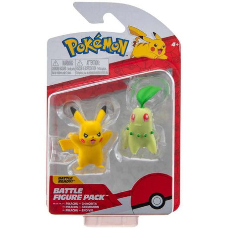 Pokémon Pikachu & Chikorita Battle Figure