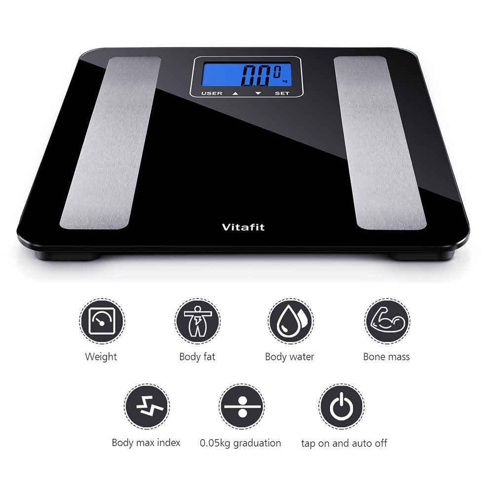 Vitafit Digital Body Fat Bathroom Scales Weighing Scales with tap on t
