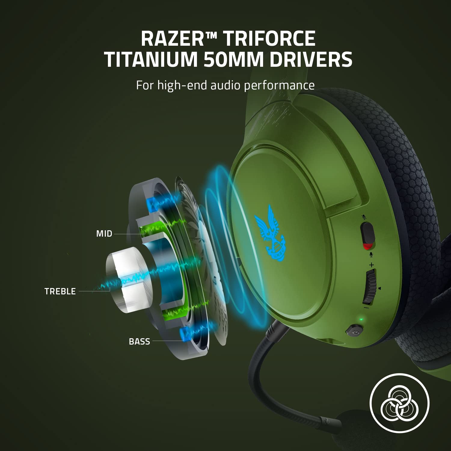Razer Kaira Pro Wireless Gaming Headset for Xbox Series X | S - Halo Infinite Edition - Refurbished Pristine