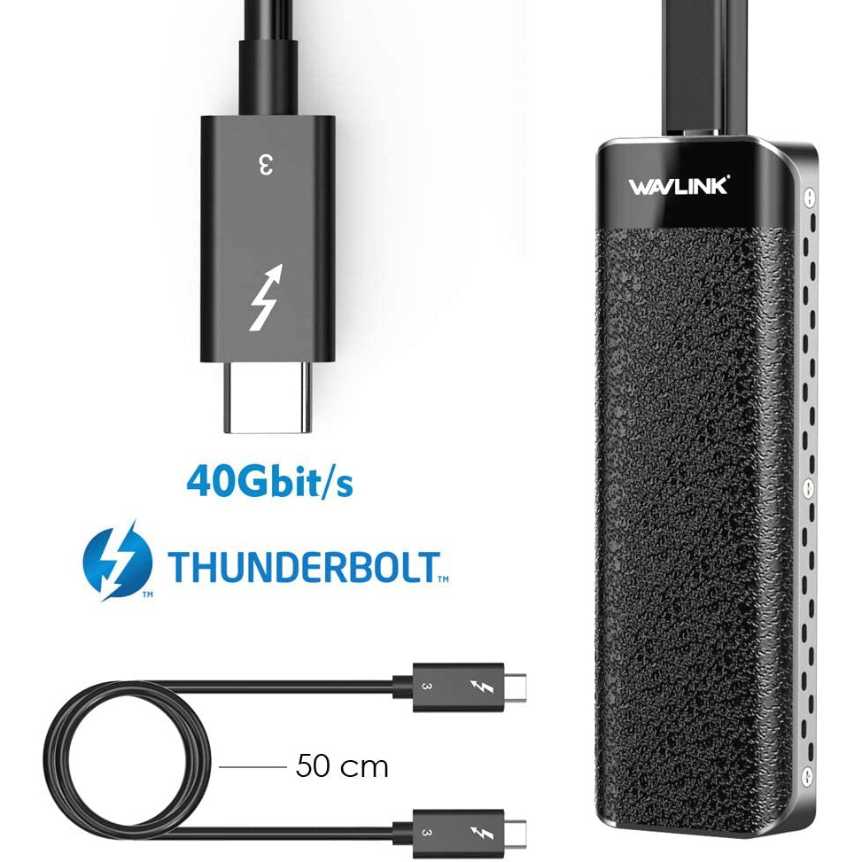 Wavlink Portable Thunderbolt Nvme M.2 SSD Enclosure