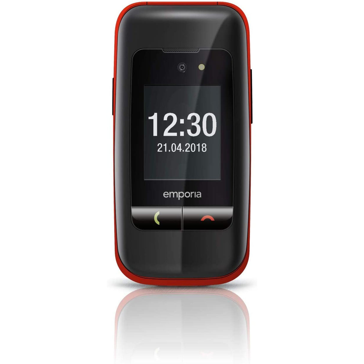 Emporia One Flip Phone 2G 2.4" - Black/Red - Refurbished Pristine