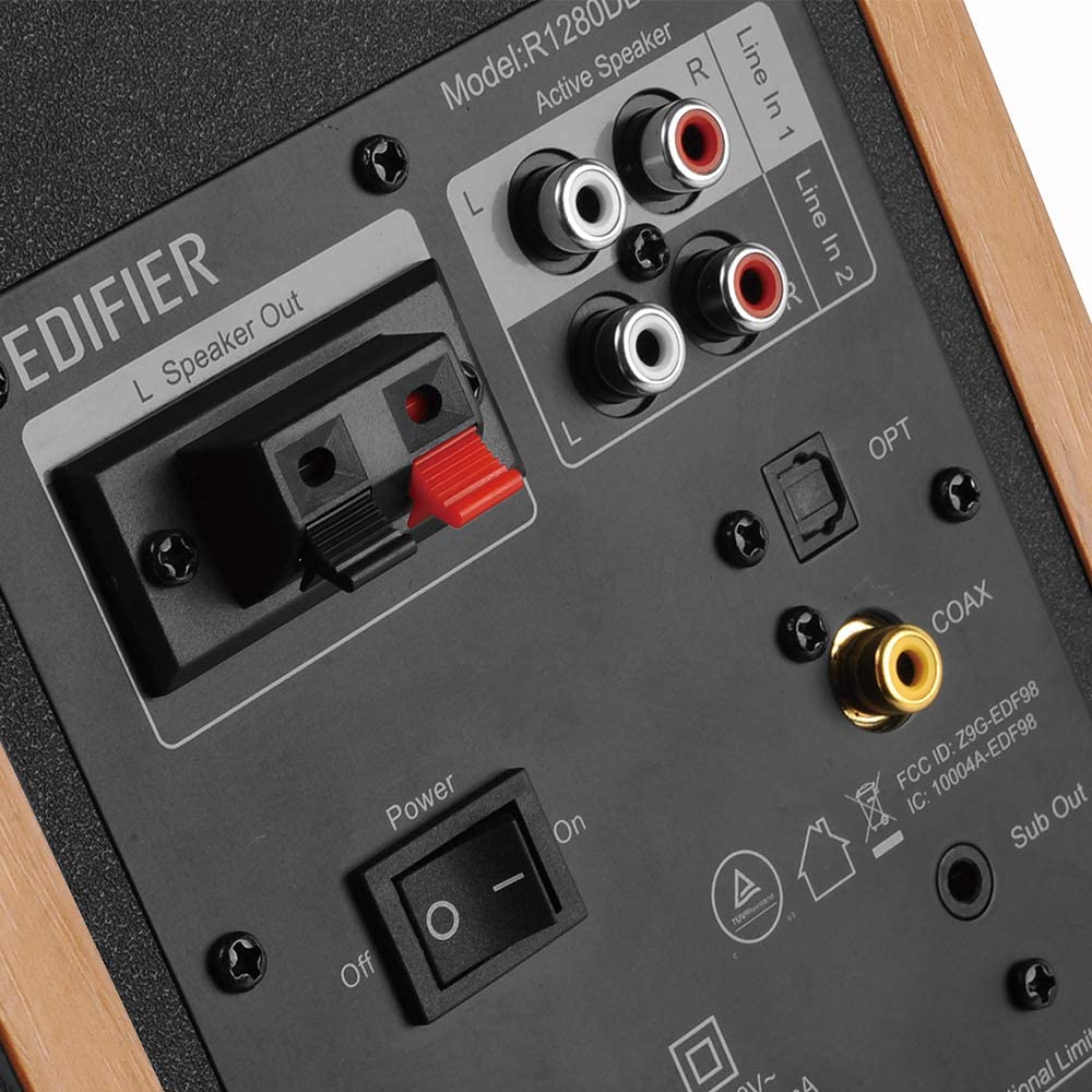 Edifier R1280DBs Active Bluetooth Speakers, Wood Grain