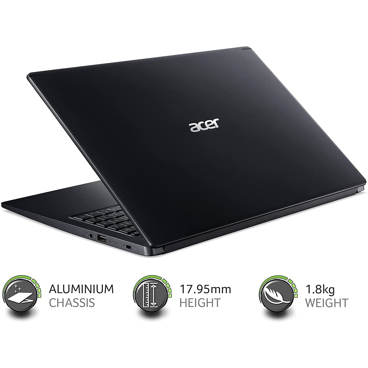 Acer Aspire 5 A515-55 15.6 inch Laptop, Intel Core i5-1035G1, 8GB, 512GB SSD, Full HD Display, Windows 10, Black