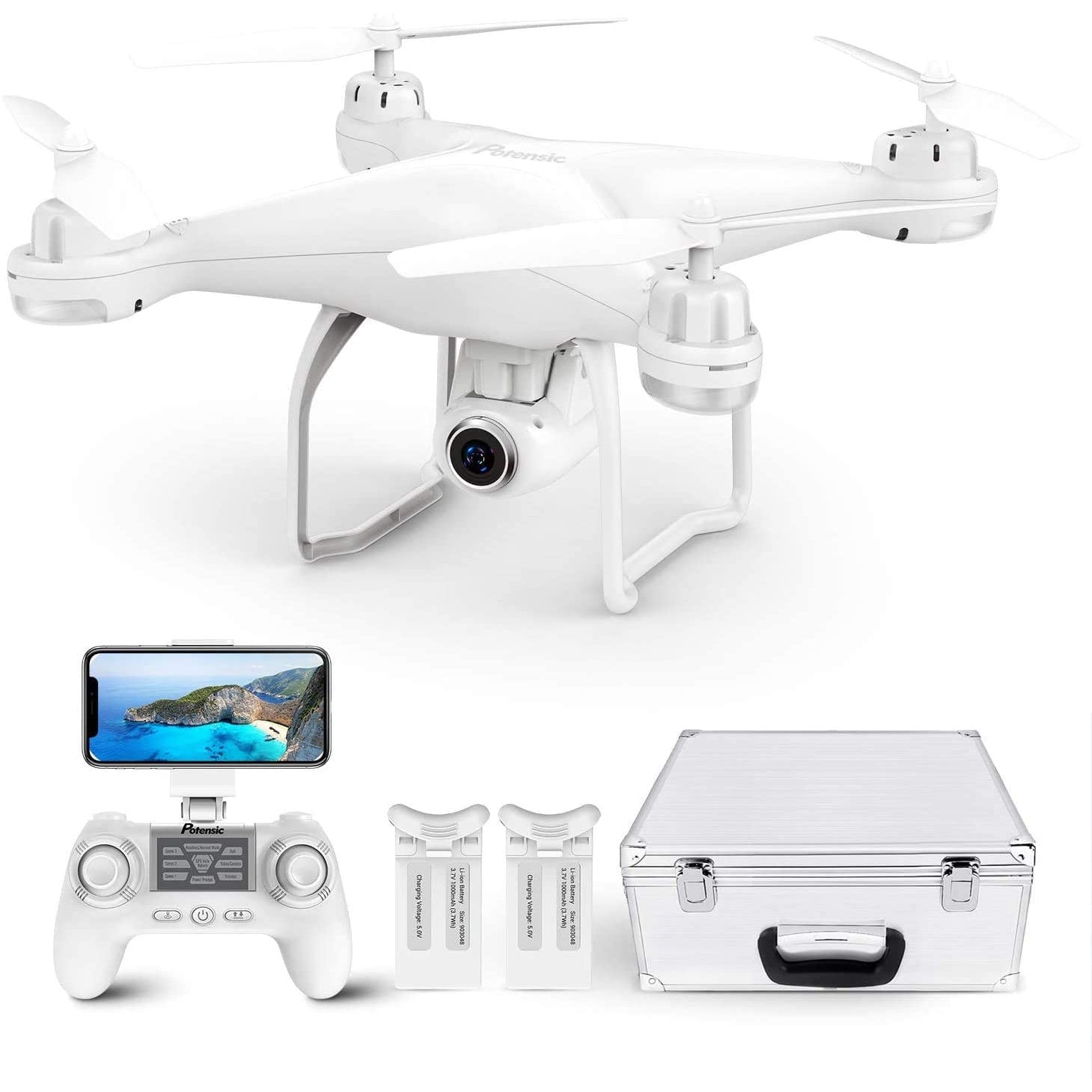 Potensic T25 GPS Drone with HD 2K Camera, FPV RC, Live Video, Dual GPS Return Home, Quadcopter