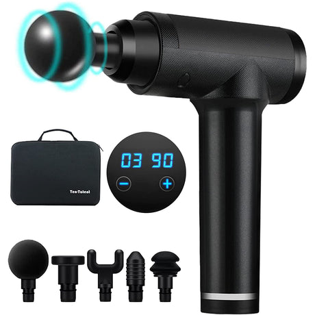 Ten-Tatent Deep Tissue Handheld Muscle Massage Gun - Black