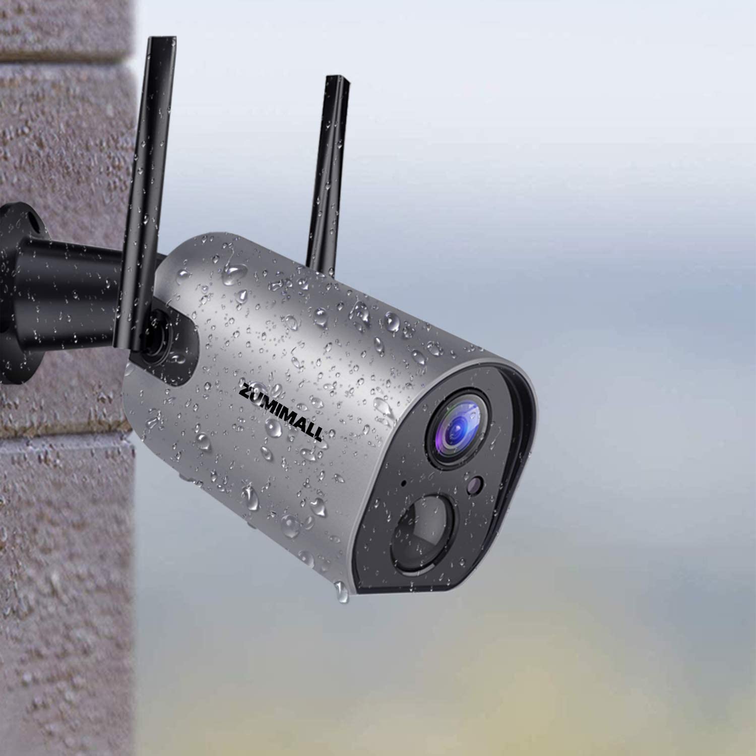 Zumimall Wireless Outdoor Security Camera - Grey