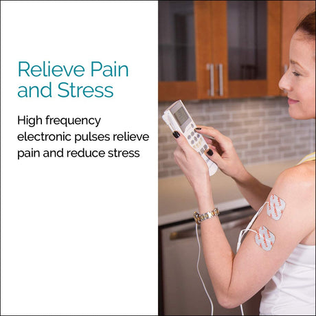 TruMedic TM-1000PRO Deluxe Tens Massager Unit for Pain Relief - White