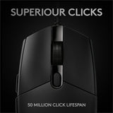 Logitech G PRO Hero Wired Gaming Mouse, Black