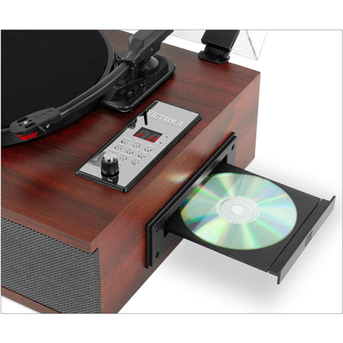 Victrola Park Avenue 5 in 1 Wood Record Player with 3-Speed Turntable - Espresso