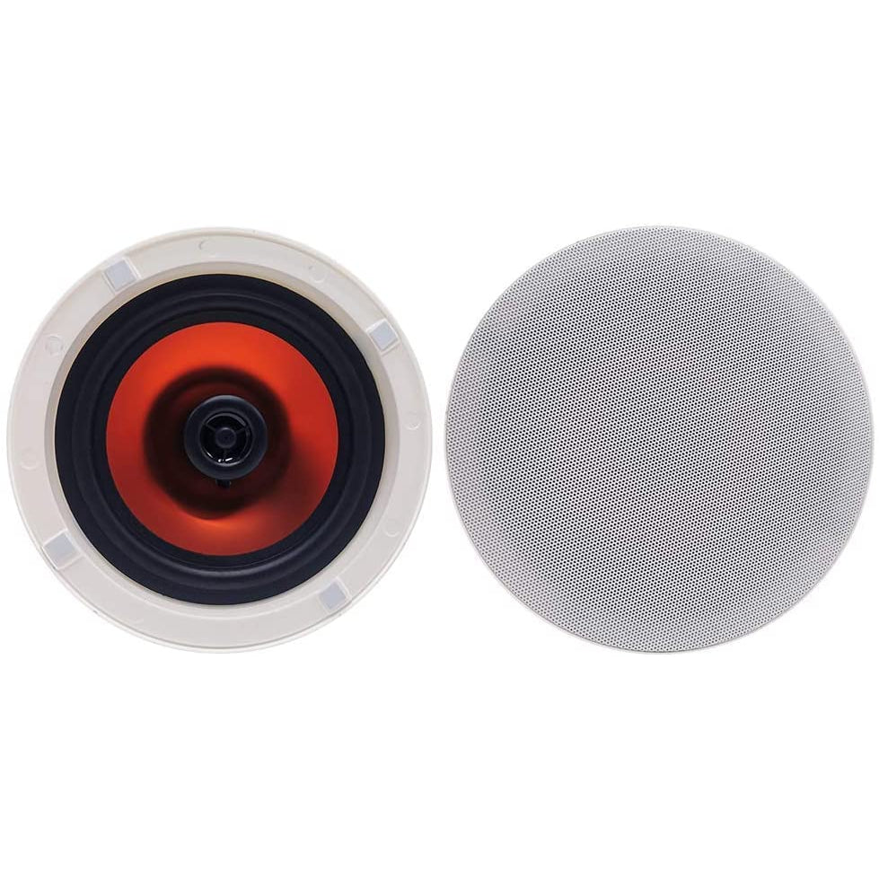Herdio 6.5 Inches 300 Watts Round Bluetooth Ceiling Speakers 2 Way Flush Mount Stereo Sound