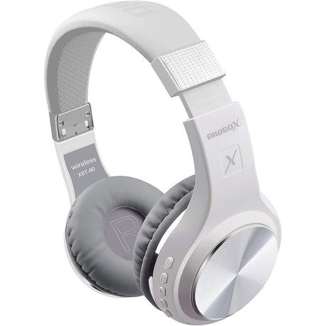 Riwbox XBT-80 Wireless Bluetooth Headphones - White / Silver