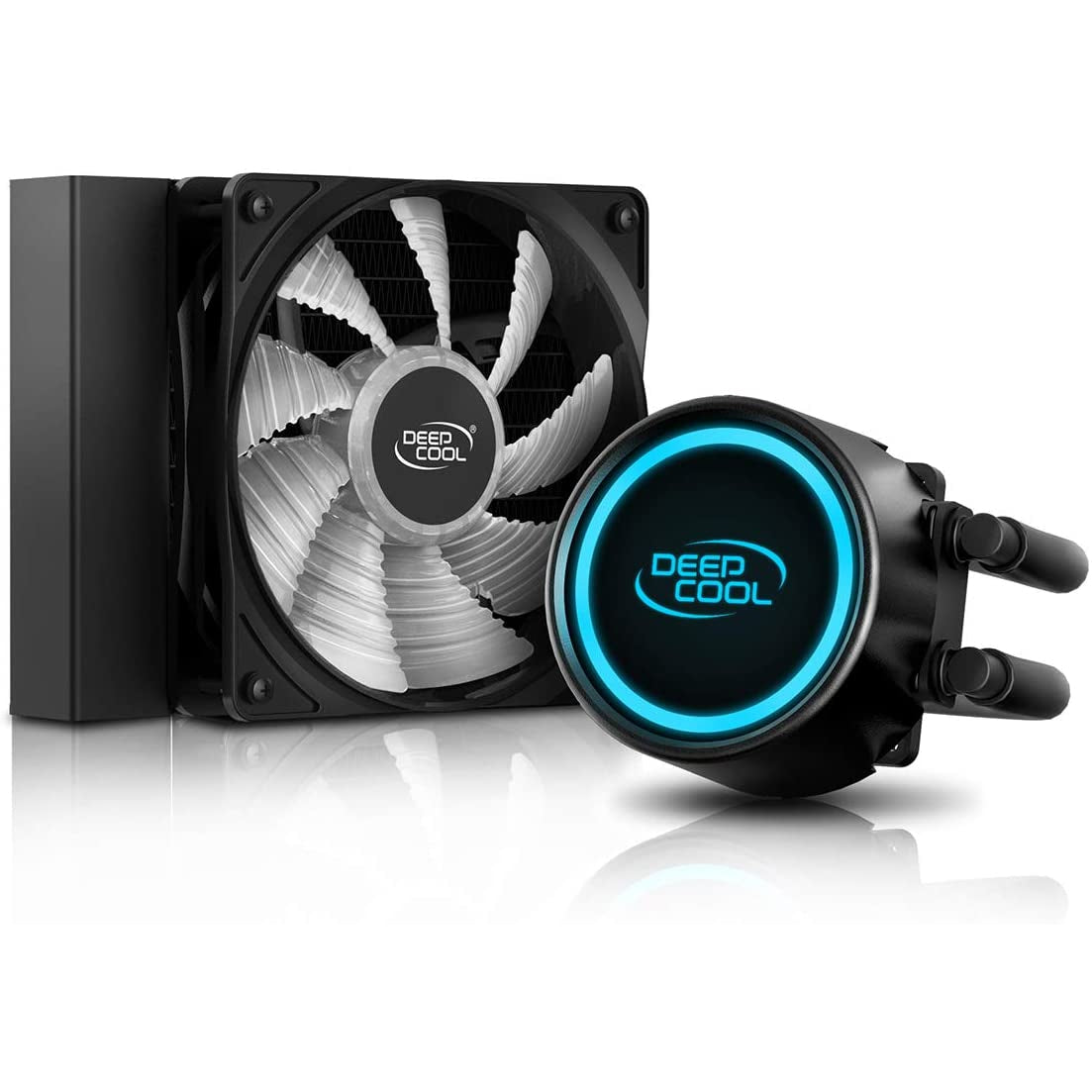 Deepcoo Gammaxx L120T Blue AIO Liquid Cooler, Blue LED on Waterblock and Fan, Anti-Leak Tech Inside, AM4 Compatible