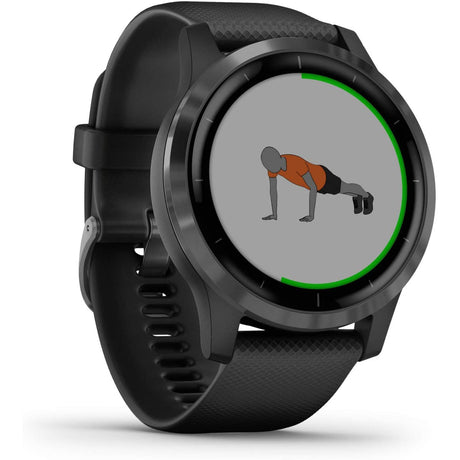 Garmin Vívoactive 4 GPS Smartwatch - Black / Slate - Refurbished Good - SCRATCHED SCREEN