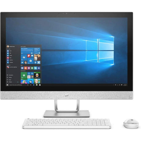 HP 27-r104na 27" All in One PC, Intel Core i7-8700T, 2TB+128GB SSD - White
