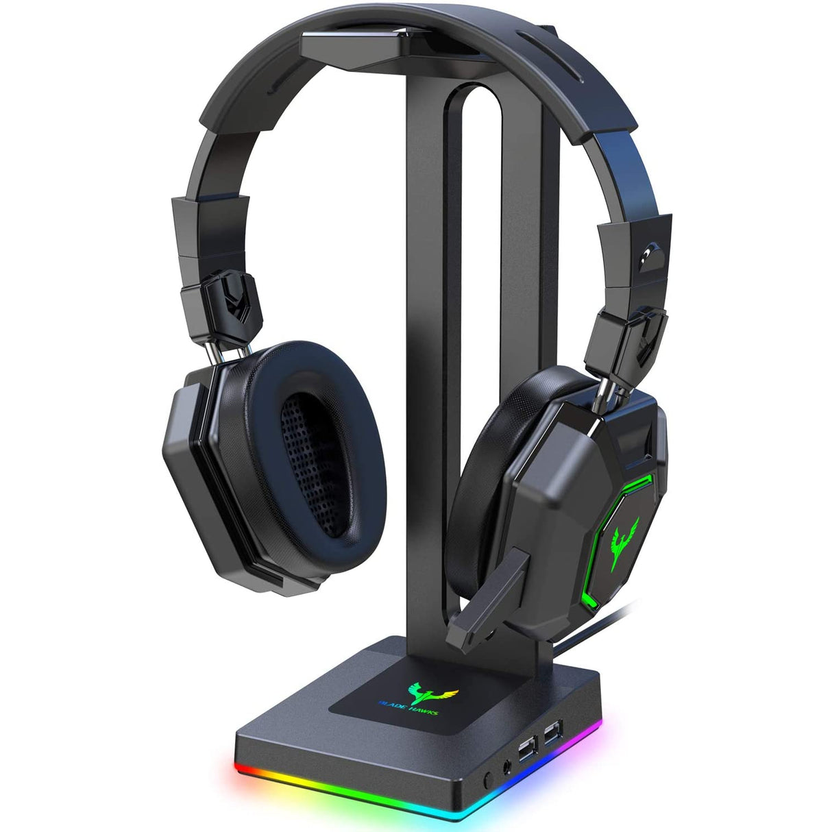 Blade Hawks RGB Gaming Headphone Stand with 3.5mm AUX and 2 USB Ports - HS18 (Only for PC)