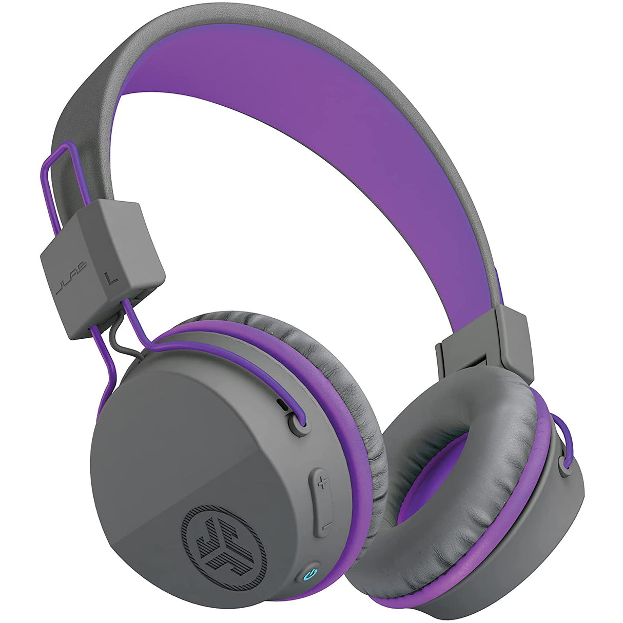 JLab JBuddies Studio Kids Wireless Headphones - Grey / Purple - Refurbished Good