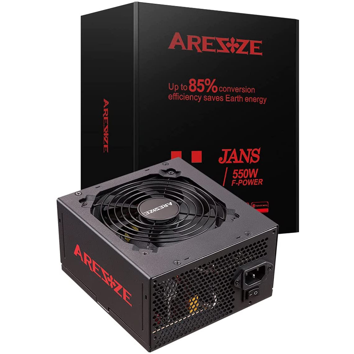 Golden Field 550W Semi Modular Power Supply Unit, 80+ Bronze ATX PC Power Supply with Low Noise Fan For Desktop Computer PC
