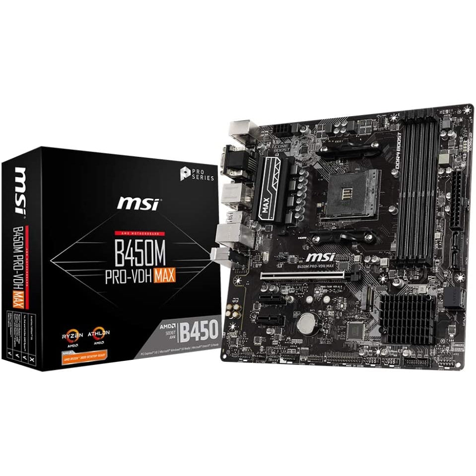 MSI B450M PRO-VDH MAX Motherboard - Refurbished Excellent