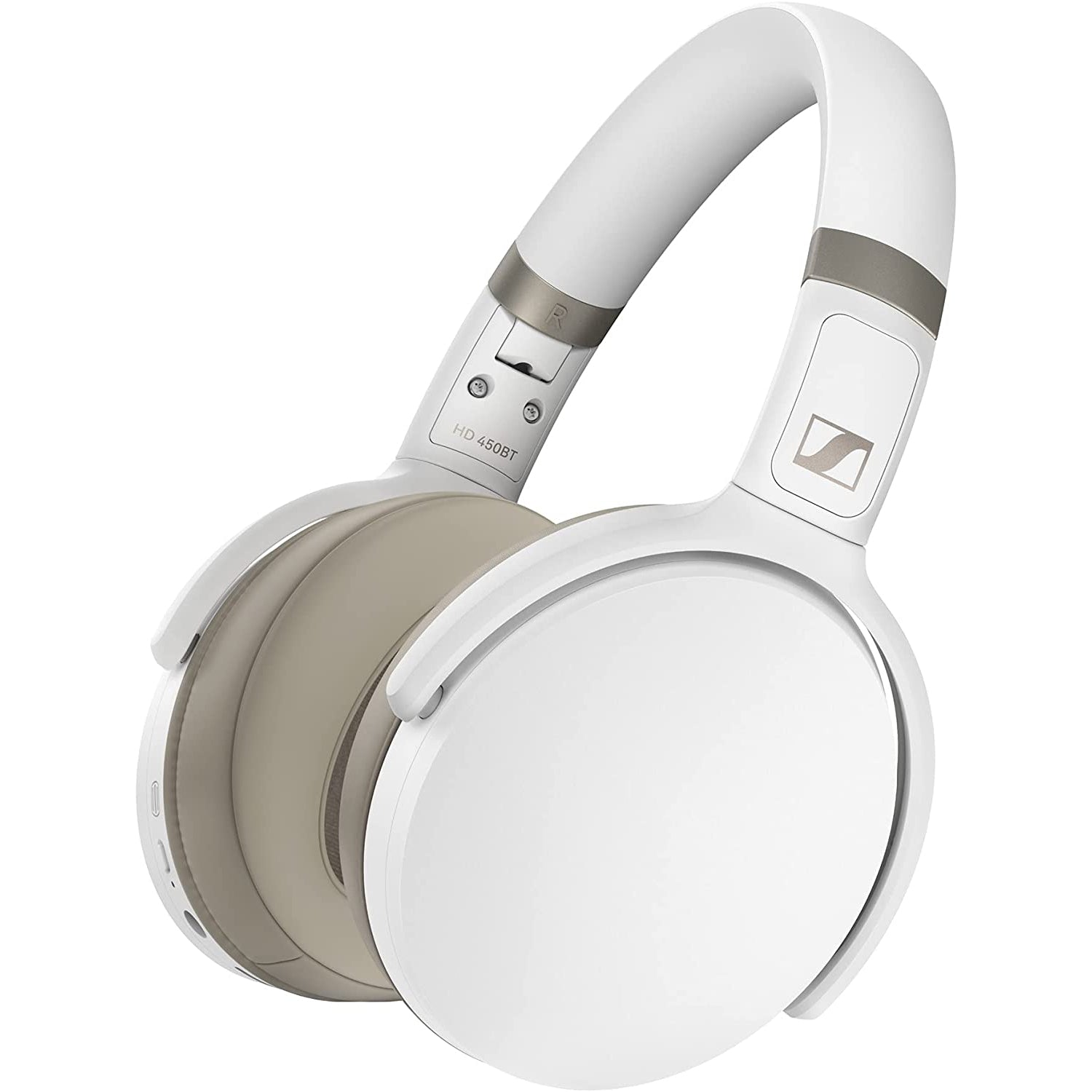 Sennheiser HD 450BT Wireless Headphones with Active Noise Cancellation - White - Excellent