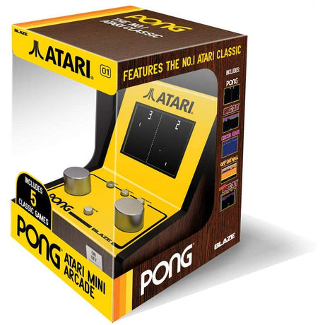 Atari Pong Mini Arcade with Full Colour 2.8" Display (with 12 retro games)