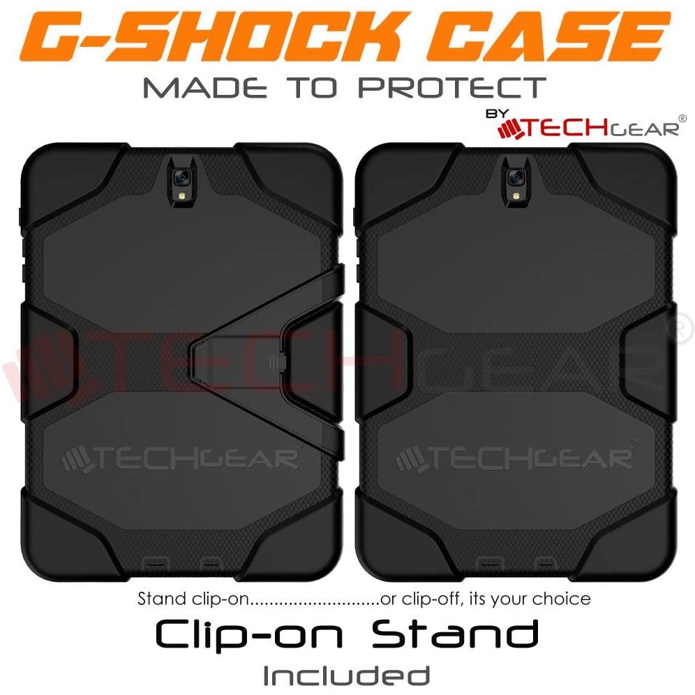 Techgear G-Shock Case fits Samsung Galaxy Tab S3 9.7", Tough Rugged Heavy Duty Armour Shock Proof Survival Protective Case with Detachable Stand