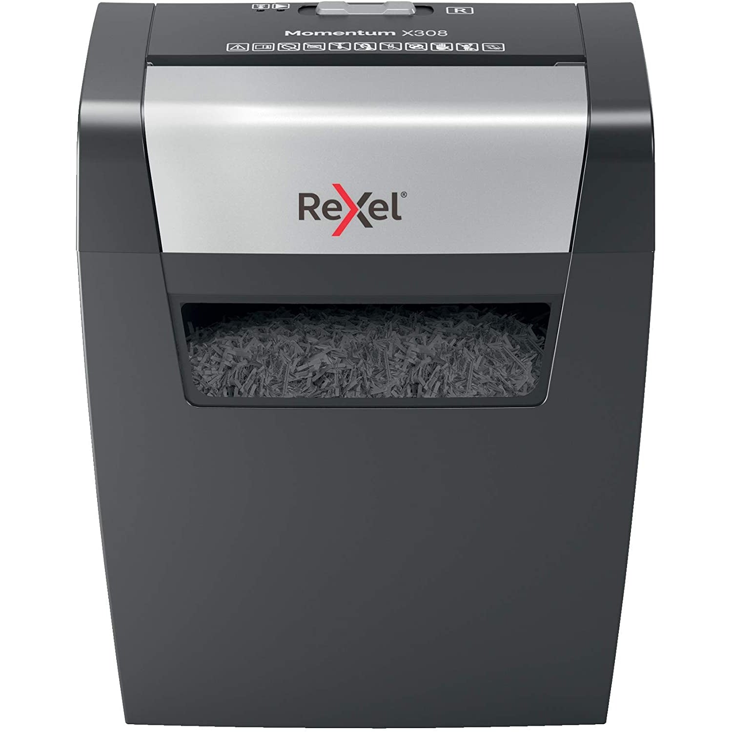 Rexel Momentum X308 Cross Cut Paper Shredder - Black