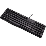 Rapoo N2400 Wired Spill-Resistant Keyboard, Black - Refurbished Pristine