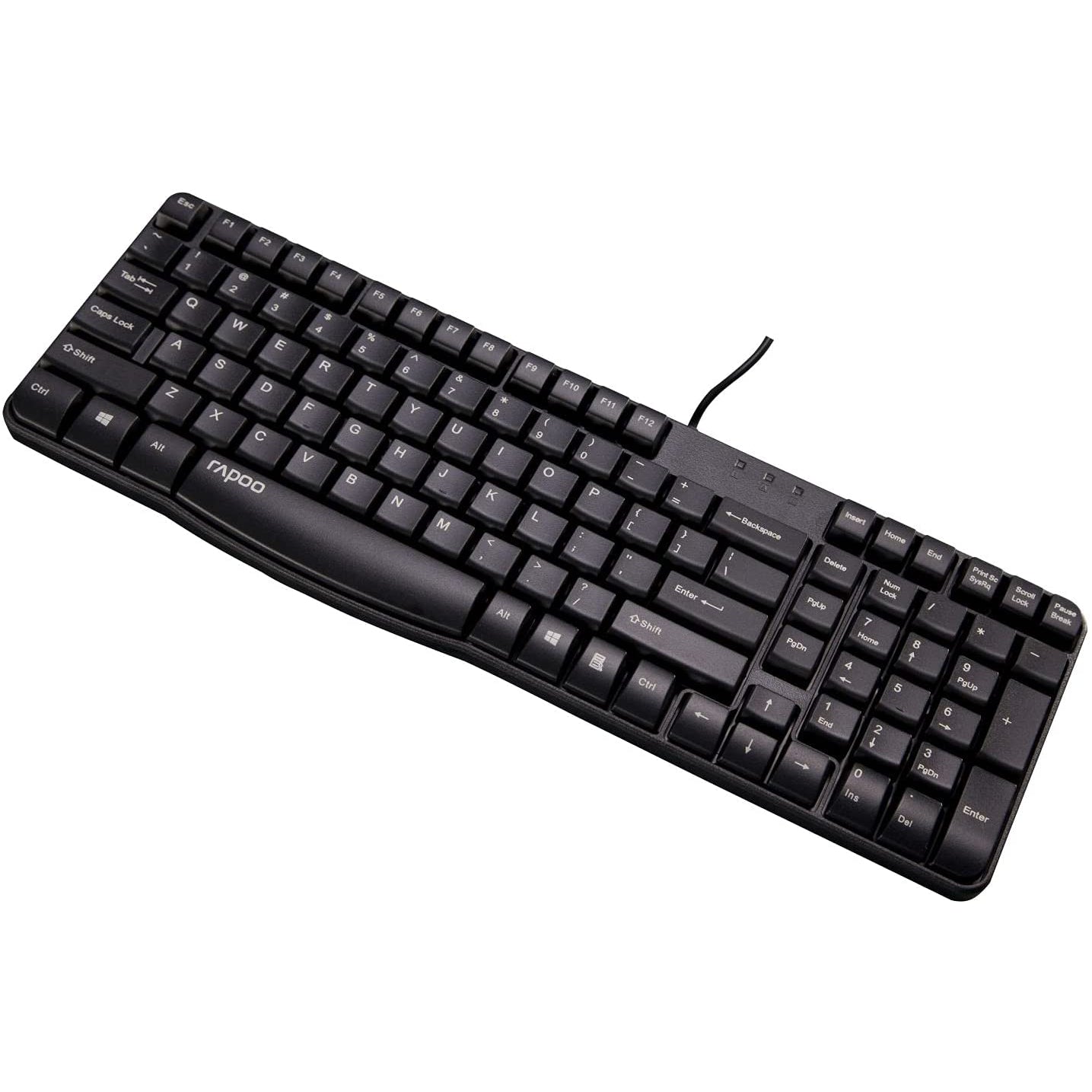 Rapoo N2400 Wired Spill-Resistant Keyboard - Black - Excellent