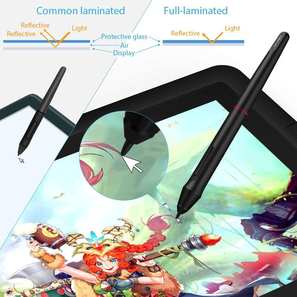XP-Pen Artist 15.6 Pro Graphics Drawing Tablet Pen Display 1920 x 1080 FHD IPS Monitor - Black