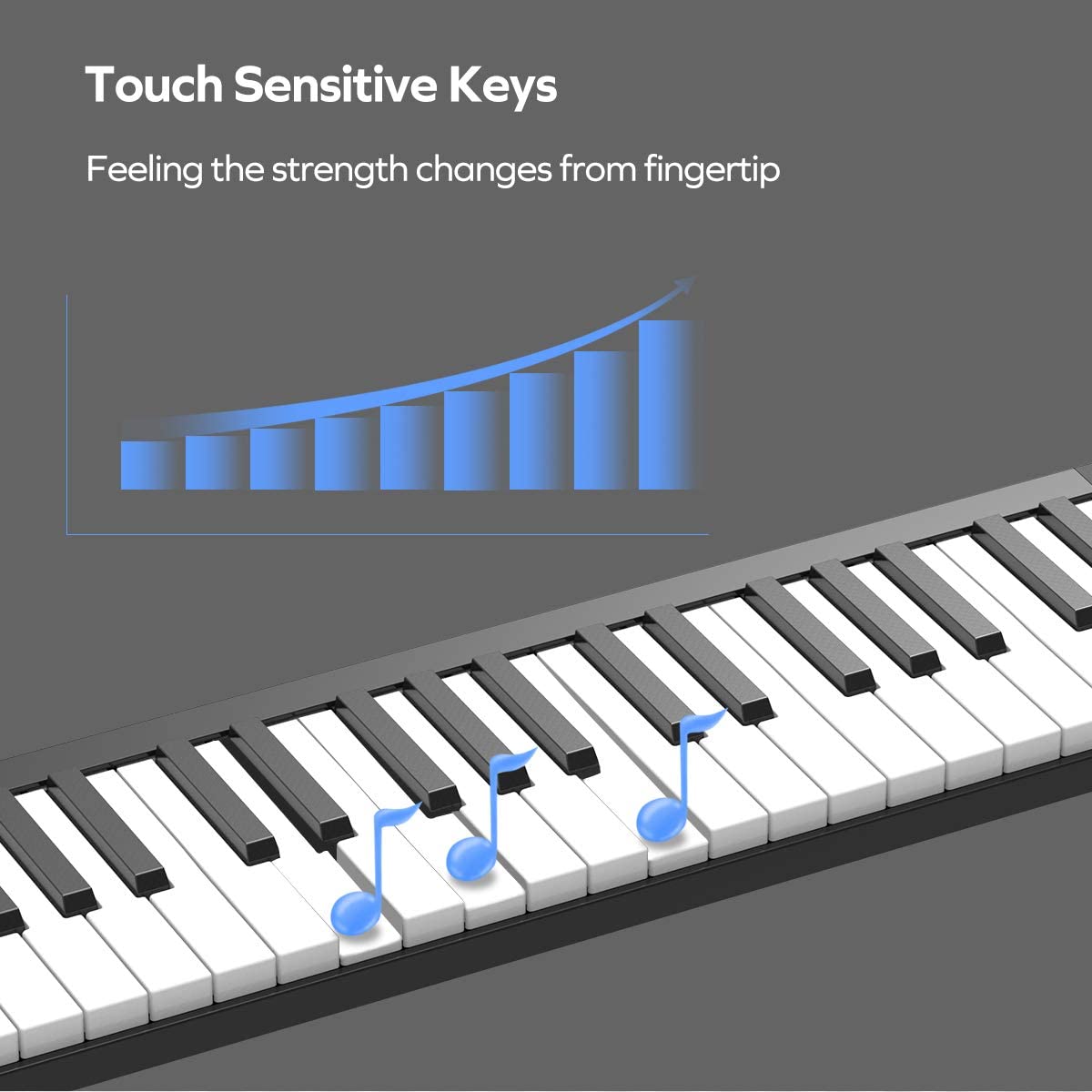 Veetop 88 Key Folding Beginner Digital Piano with Bluetooth for Kids and Adults
