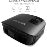 GooDee 6800L HD Video Projector, Black