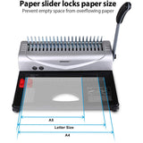 MakeEasy Binding Machine, 21-Hole, 450 Sheet, Comb Binding Machine