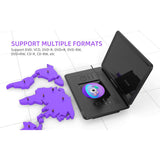 Boifun BFN-161 Portable DVD Player with 15.6" Large HD Screen, 6 Hours Rechargeable Battery, High Volume Speaker, Black