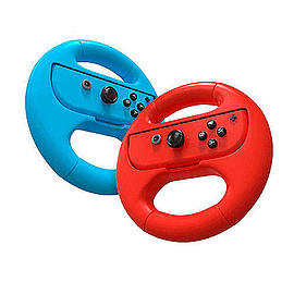 Nintendo Switch Joy-Con Steering Wheel - Blue and Red Twin Pack