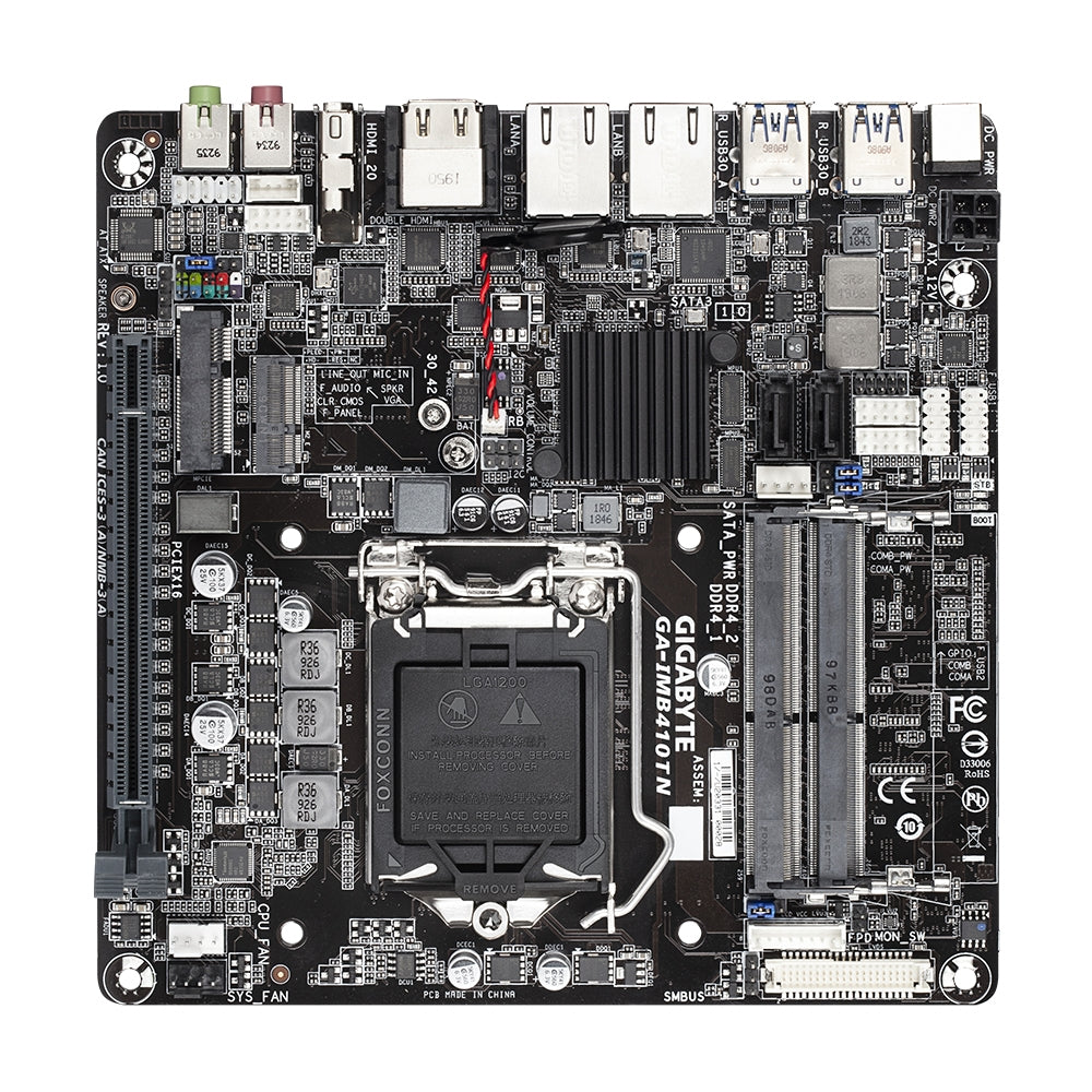 Gigabyte GA-IMB410TN Intel H410 LGA 1200 Mini ITX Embedded Motherboard